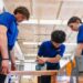 Diman Vocational High School Students Build Chicken Coops 2 diman students
