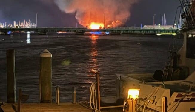 Crow Island Fire Contained After Challenging Marine Response 1 CrowIslandfire