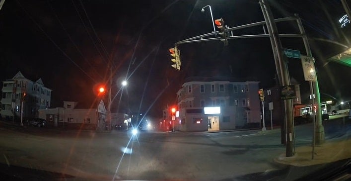 Man On Electric Skateboard Goes Airborne After Running Red Light And Hit By A Car In Fall River 1 Dashcam Crash Fall River