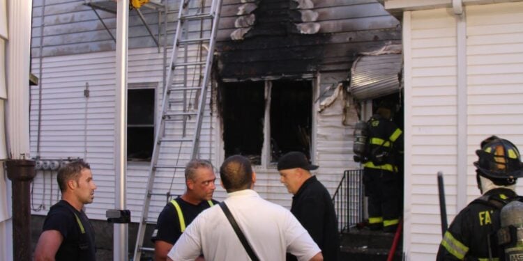 Firefighters Contain Fast-Moving 3-Story Blaze in Fall River With Signifcant Damage To The First Floor 1 Credit - Kenneth Leger