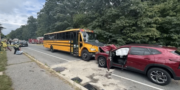 Driver Injured After Falling Asleep at the Wheel and Colliding With School Bus 1 SomersetBus