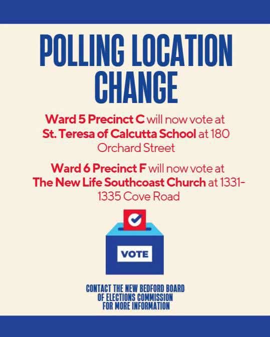 New Bedford Announces Polling Changes for South End Voters Ahead of November 3 Election 2 846280014 1623364865835832 4722303969528671951 n
