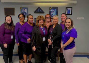 Standing Together: New Bedford Police and Court Personnel Wear Purple to Honor Domestic Violence Awareness Month 1 NBPD Photo