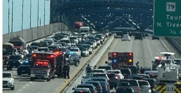 Fall River Emergency Crews Respond to Serious Wrong-Way Crash on Braga Bridge 1 Photo credit - Barry Ferreira