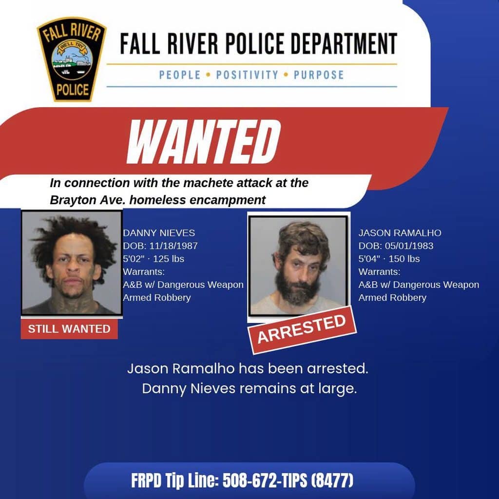 Wanted Suspect At-Large Following Brayton Avenue Machete Attack in Fall River 2 FRPDwanted