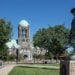 Courthouse and The Hiker statue, Taunton Green. - Kenneth Zirkel