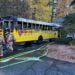 Mobile Gymnastics Bus Catches Fire,Destroys Vehicle and Damages Building in Hopkinton 2 busfire